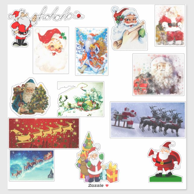 Santa Clause Merry Christmas Tree Decorations (Sheet)