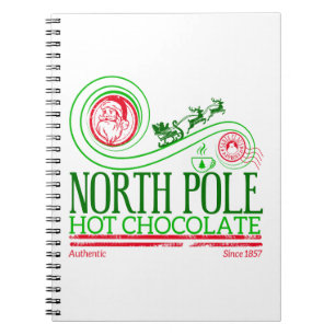 Santa Clause North Pole Hot Chocolate Notebook