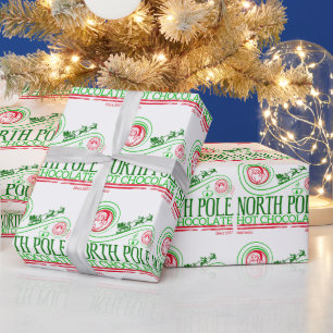 Santa Clause North Pole Hot Chocolate Wrapping Paper