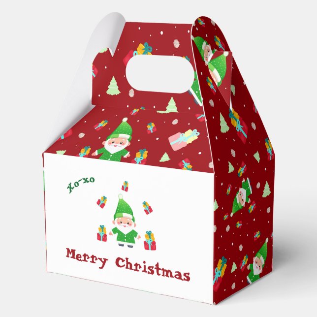 Santa Clause pattern Favour Box (Front)
