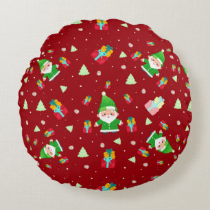 Santa Clause pattern Round Cushion