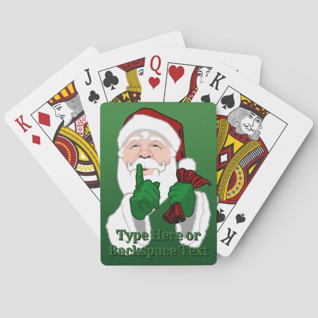Santa Clause Playing Cards Personalised Cards (Back)