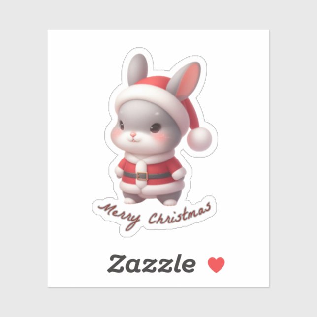 santa clause rabbit,funny animals (Sheet)