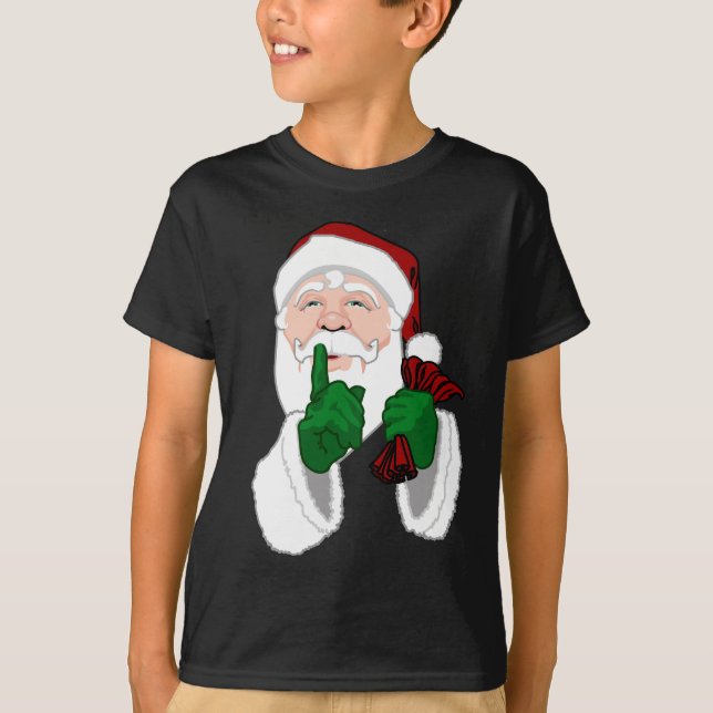 Santa Clause Shirt Organic Fun Kids Santa T-shirts (Front)