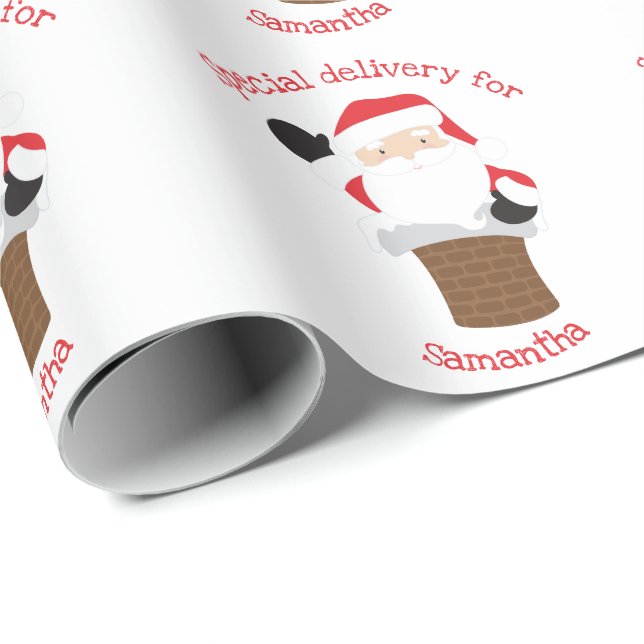 Santa Clause special delivery for kids children Wrapping Paper (Roll Corner)