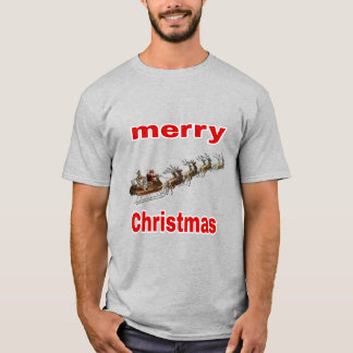 Santa clause spreading peace love on Christmas T-Shirt
