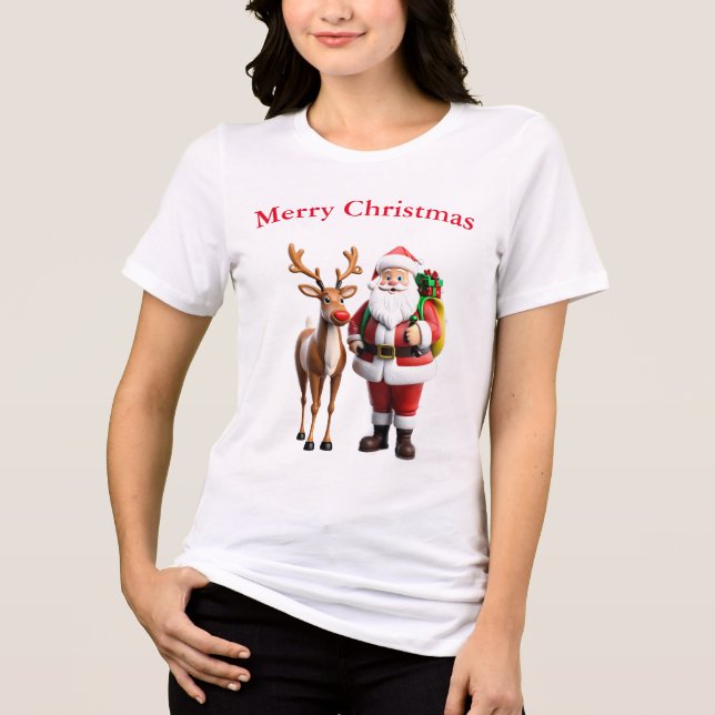Santa Clause Tri-Blend Shirt (Front)