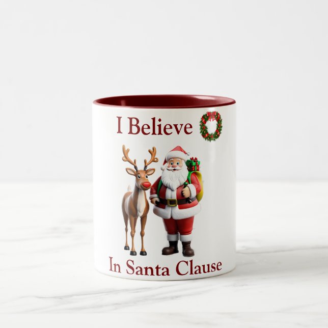 Santa Clause Two-Tone Coffee Mug (Center)