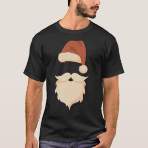 Santa Clause with Hipster Beard Xmas Costume Santa T-Shirt