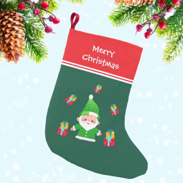 Santa Clause with presents Small Christmas Stocking (Creator Uploaded)