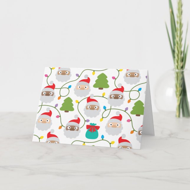 Santa Clauses Pattern Card (Front)
