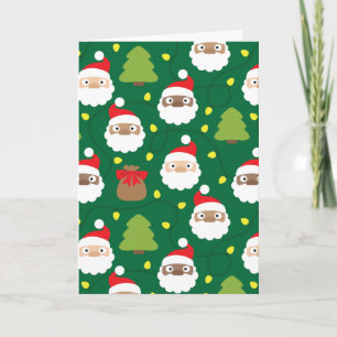 Santa Clauses Pattern Card