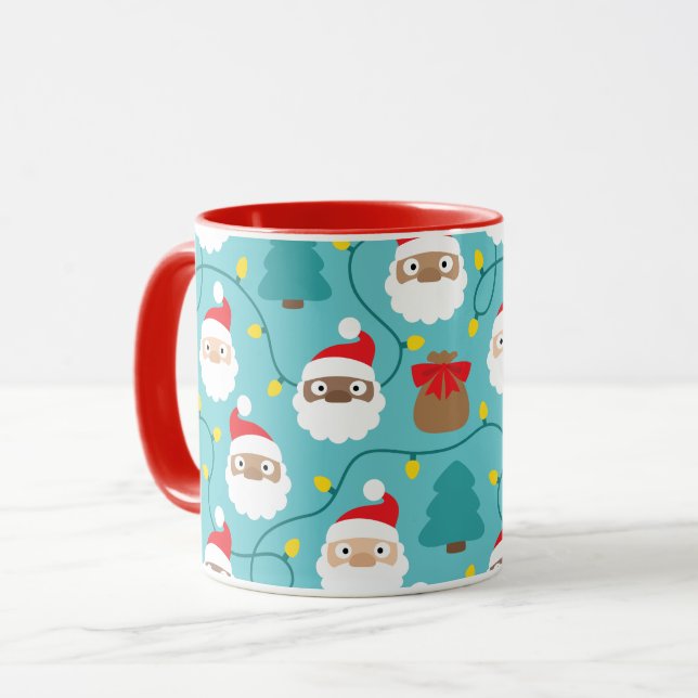 Santa Clauses Pattern Mug (Front Left)