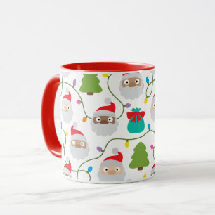 Santa Clauses Pattern Mug