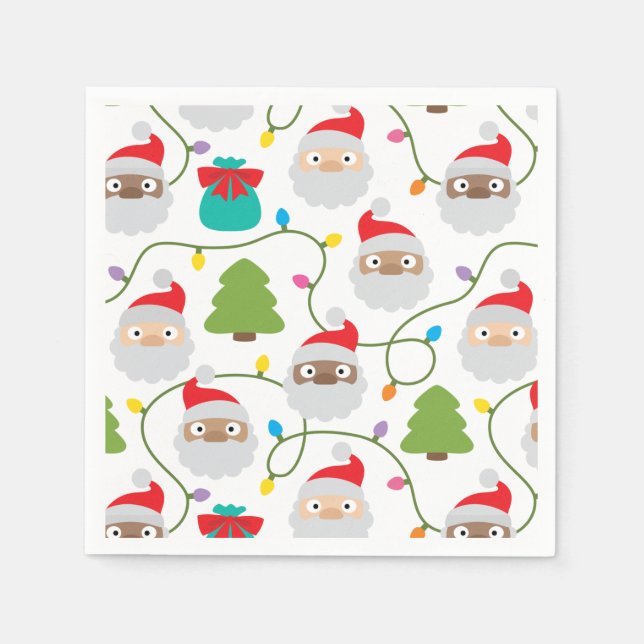 Santa Clauses Pattern Napkin (Front)