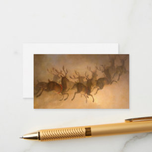 Santa Claus's Reindeer by William Holbrook Beard Enclosure Card