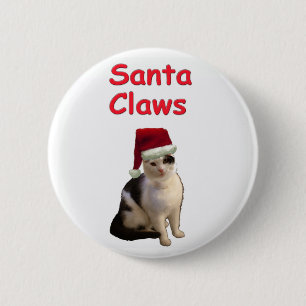Santa Claws 6 Cm Round Badge
