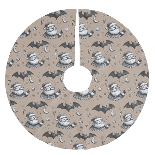 Santa Claws Brushed Polyester Tree Skirt (Front)