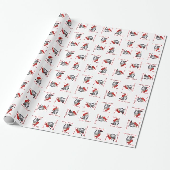 Santa Claws CAT Wrapping Paper (Unrolled)