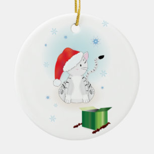 Santa Claws Ceramic Ornament