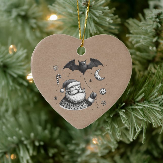 Santa Claws Ceramic Ornament (Tree)