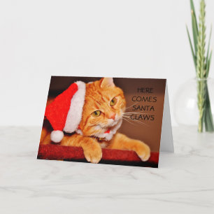 Santa Claws Christmas Card
