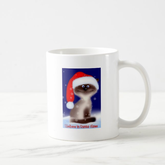 Santa Claws Christmas Cat Mug (Right)
