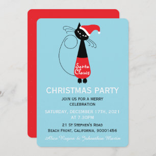 Santa Claws Christmas Party Invitation