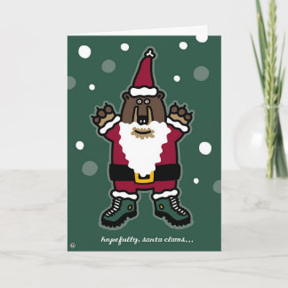 santa claws holiday card