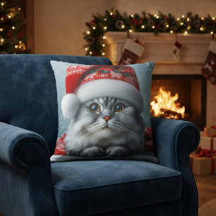Santa Claws is Coming To Town Cushion