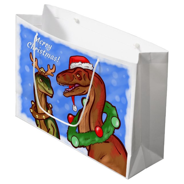 Santa Claws Large Gift Bag (Front Angled)