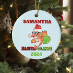 Santa Claws Lobster Christmas Personalised Ceramic Ornament<br><div class="desc">This design may be personalised in the area provided by changing the photo and/or text. Or it can be customised by clicking Personalise this Template and then choosing the click to customise further option and delete or change the colour of the background, add text, change the text colour or style,...</div>
