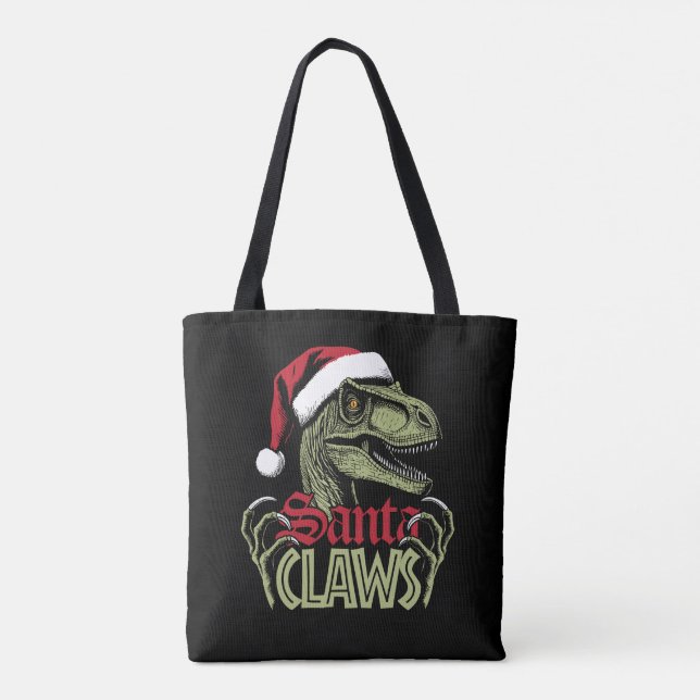 Santa Claws Raptor Tote Bag (Back)