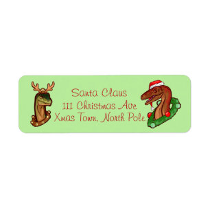 Santa Claws Return Address Label