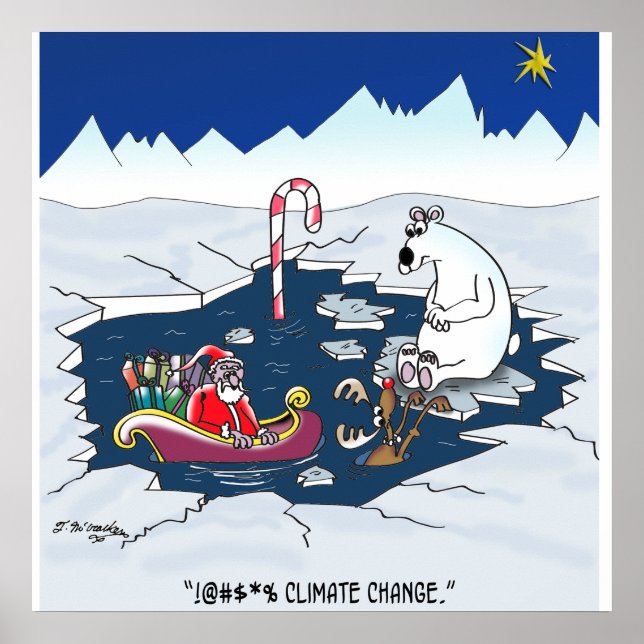 Santa & Climate Change Poster (Front)