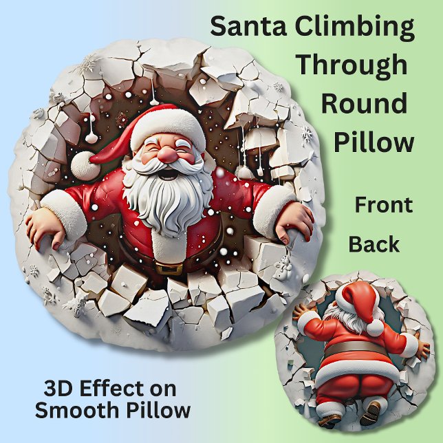 Santa Climbing Through White Pillow 3D Effect (Creator Uploaded)