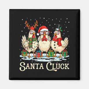 Santa Cluck Chicken Christmas Farm Animal Funny Magnet