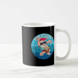 Santa Coconut Drink Vintage Ocean Water Christmas Coffee Mug
