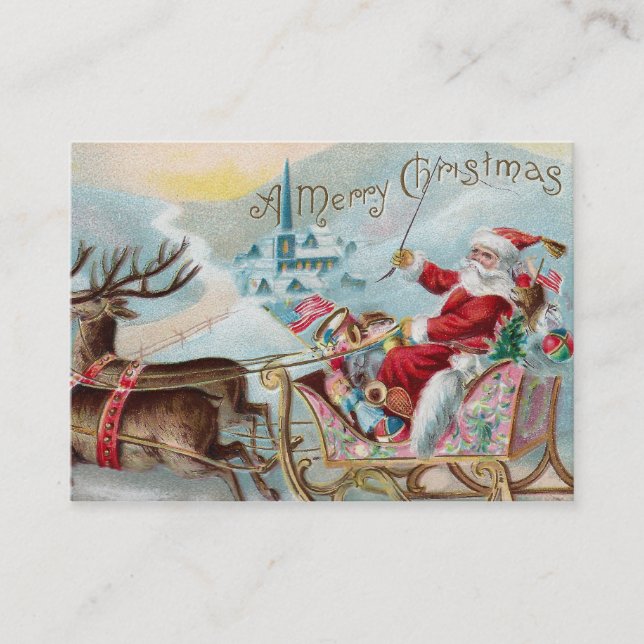 Santa Coming to Town Business Card (Front)