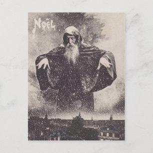 Santa Coming to Town Vintage Christmas Postcard