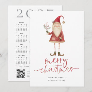 Santa Company logo 2027 Calendar Merry Christmas Holiday Card