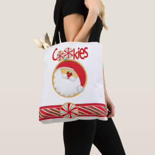 Santa Cookies All-Over-Print Tote Bag, Medium Bag