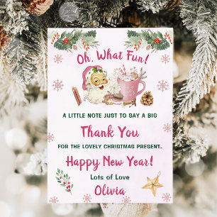 Santa Cookies Christmas Party Thank You  Invitation