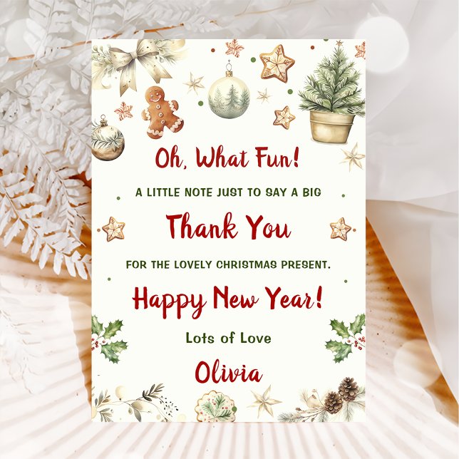 Santa Cookies Christmas Party Thank You  Invitation (Creator Uploaded)