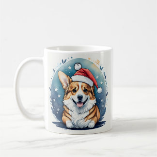 Santa Corgi Christmas Mug