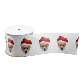 Santa Corgi Satin Ribbon