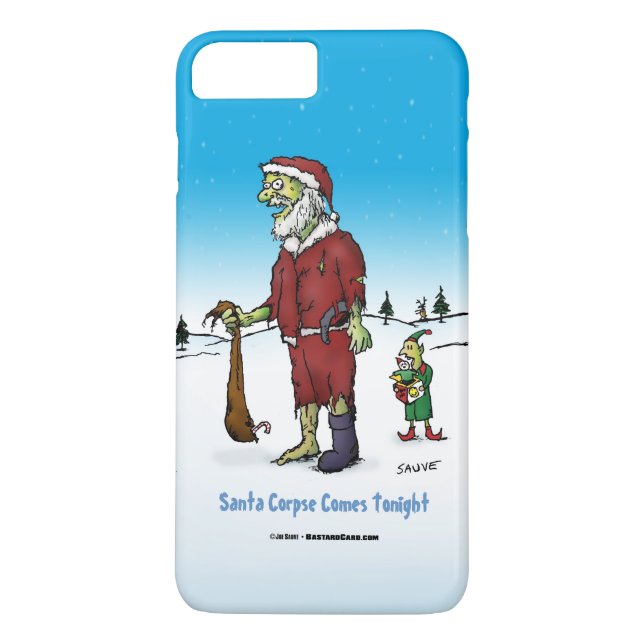 Santa Corpse Funny Zombie Cartoon Case-Mate iPhone Case (Back)
