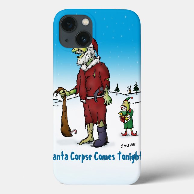 Santa Corpse Funny Zombie Cartoon iPad Case (Back)