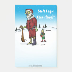 Santa Corpse Funny Zombie Cartoon Post-it Notes