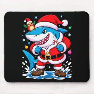 Santa Costume For Kids Boys Adults Funny Shark Chr Mouse Pad